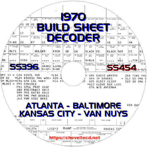 1970 Build Sheet Decoder