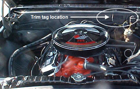 1966 Chevelle Trim Tag Breakdown 1966 oldsmobile engine bay diagram 