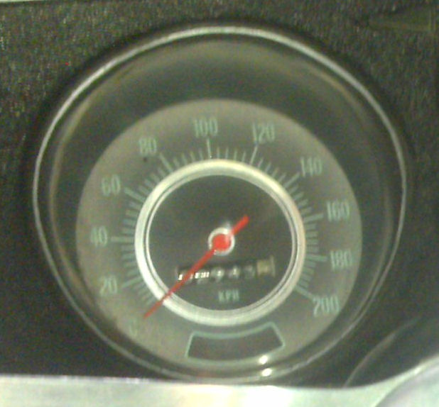 1969 Speedometer in Kilometers Per Hour ~ Courtesy Theo Crous