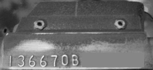 1968 to 1972 VIN plate location